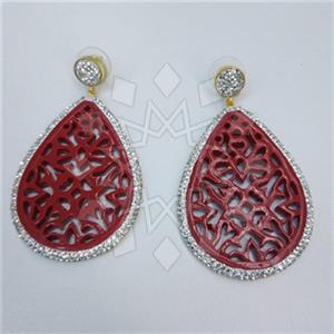 Fashion Gem and Crystals Single Drop Earrings