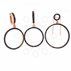 925 Sterling Silver Geometric Earrings Necklace Sets