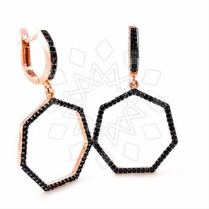 925 Sterling Silver Geometric Statement Earring