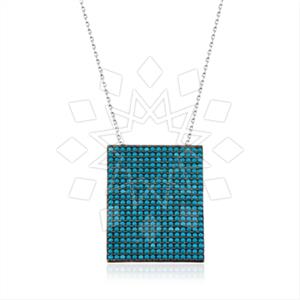925 Sterling Silver Geometric Pendant Necklace