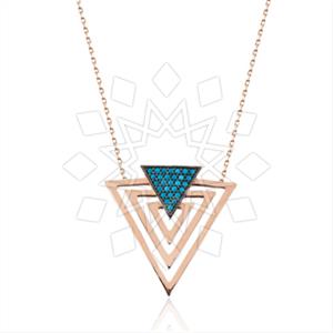 925 Sterling Silver Geometric Pendant Necklace