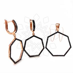 925 Sterling Silver Geometric Earrings Necklace Sets