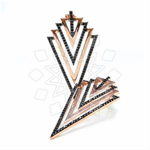 925 Sterling Silver Geometric Statement Earring