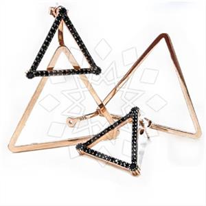 925 Sterling Silver Geometric Statement Earring