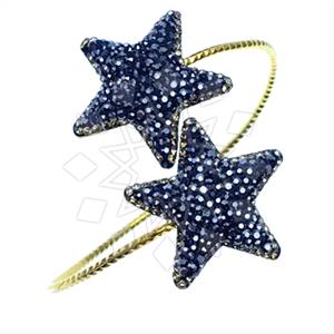 925 Sterling Silver Gem and Crystals Adjustable Bracelet