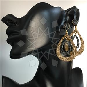 925 Sterling Silver Gems and Crystal Dangle Drop Earrings