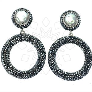 925 Sterling Silver Geometric Dangle Earrings