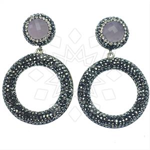 925 Sterling Silver Geometric Dangle Earrings