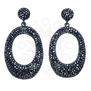 925 Sterling Silver Geometric Dangle Earrings