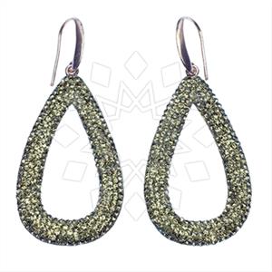 Leather and Fur Dangle Earrings