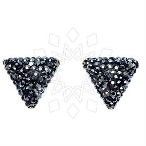 925 Sterling Silver Gem and Crystals Stud Earrings