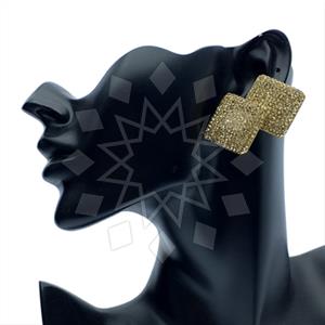 925 Sterling Silver Gem and Crystals Stud Earrings