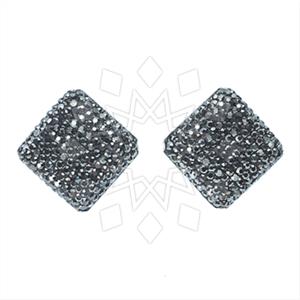 925 Sterling Silver Gem and Crystals Stud Earrings