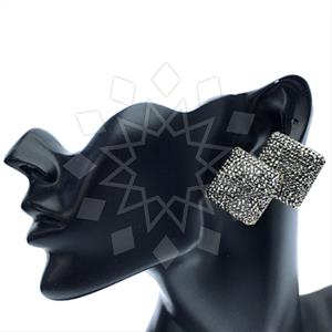 925 Sterling Silver Gem and Crystals Stud Earrings