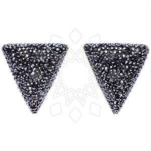 925 Sterling Silver Gem and Crystals Stud Earrings