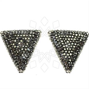 925 Sterling Silver Gem and Crystals Stud Earrings