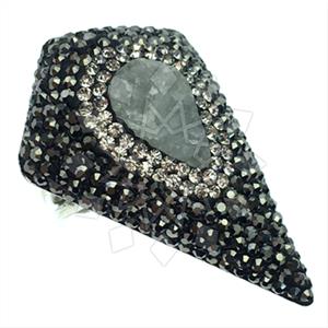 925 Sterling Silver Gem and Crystals Gemstone Rings