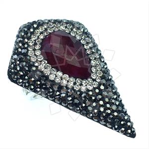 925 Sterling Silver Gem and Crystals Gemstone Rings