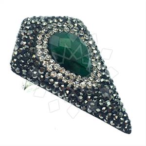 925 Sterling Silver Gem and Crystals Gemstone Rings