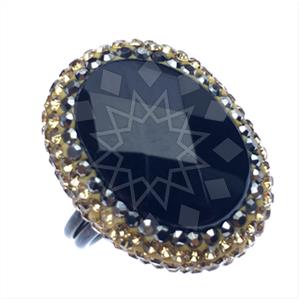 925 Sterling Silver Gem and Crystals Gemstone Rings