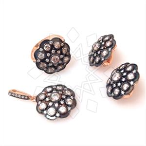 925 Sterling Silver Ring Earring Pendant Sets