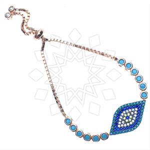 925 Sterling Silver Evil Eye Adjustable Bracelet