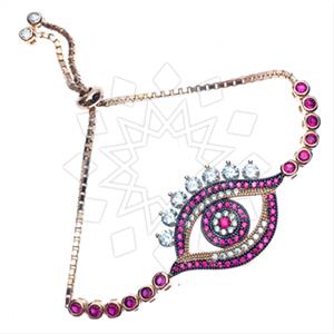 925 Sterling Silver Evil Eye Adjustable Bracelet