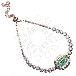 925 Sterling Silver Evil Eye Adjustable Bracelet