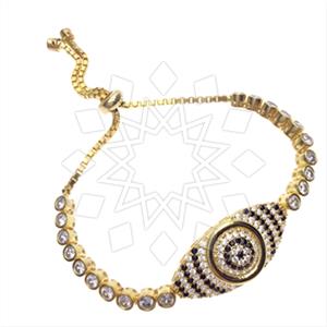 925 Sterling Silver Evil Eye Adjustable Bracelet