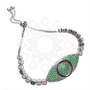 925 Sterling Silver Evil Eye Adjustable Bracelet