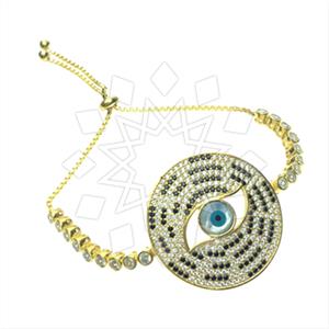 925 Sterling Silver Evil Eye Adjustable Bracelet