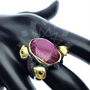 925 Sterling Silver Handmade Artisan Silver  Gemstone Rings