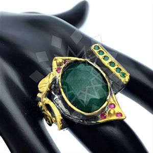 925 Sterling Silver Handmade Artisan Silver  Gemstone Rings