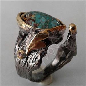 925 Sterling Silver Handmade Artisan Silver  Gemstone Rings