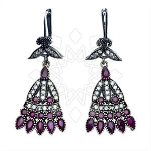 Turkish Silver Hurrem Sultan  Dangle Earrings