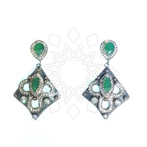 Turkish Silver Hurrem Sultan  Dangle Earrings