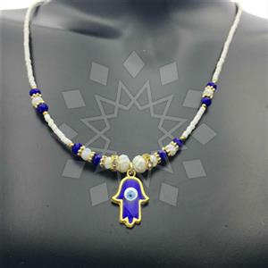 Fashion Hamsa Hand Evil Eye Beaded Necklace