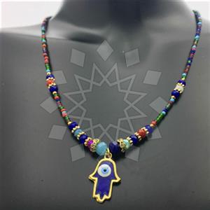 Fashion Hamsa Hand Evil Eye Beaded Necklace