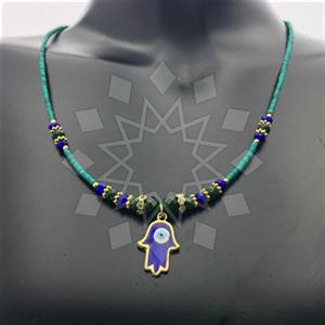 Fashion Hamsa Hand Evil Eye Beaded Necklace