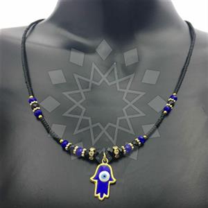 Fashion Hamsa Hand Evil Eye Beaded Necklace