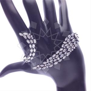 925 Sterling Silver Zirconia Statement  Palm Hand Jewelry