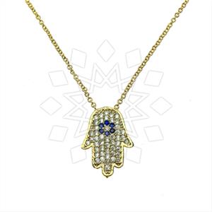 Fashion Hamsa Hand Pendant Necklace