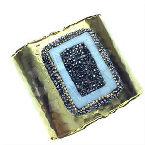 Fashion Gem and Crystals Cuff Bracelets