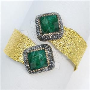 Fashion Gem and Crystals Cuff Bracelets