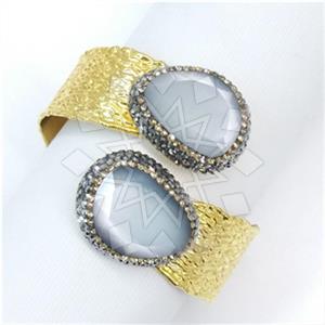 Fashion Gem and Crystals Cuff Bracelets