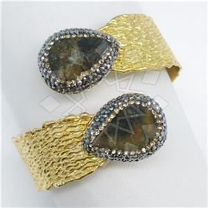 Fashion Gem and Crystals Cuff Bracelets