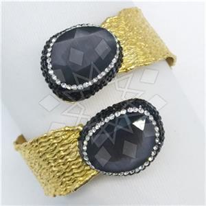 Fashion Gem and Crystals Cuff Bracelets