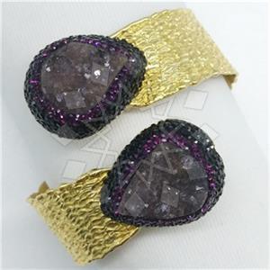 Fashion Gem and Crystals Cuff Bracelets