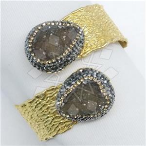 Fashion Gem and Crystals Cuff Bracelets