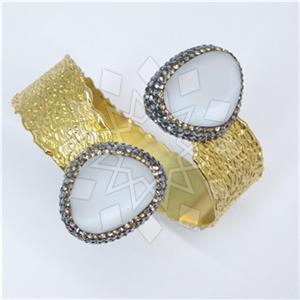 Fashion Gem and Crystals Cuff Bracelets